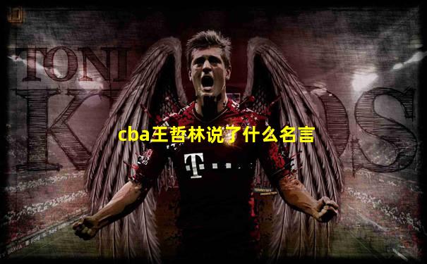 cba王哲林说了什么名言